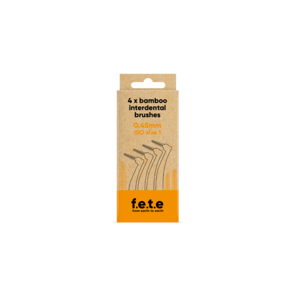 4 x Bamboo Interdental Brushes (0.45mm ISO Size 1) By F.E.T.E (From Earth to Earth) Available on LocoSoco