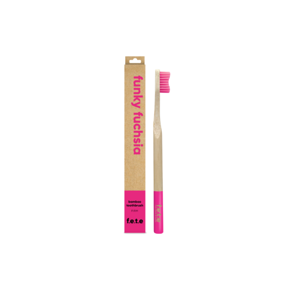 Funky Fuchsia Firm Bamboo Toothbrush By F.E.T.E (From Earth to Earth) Available on LocoSoco