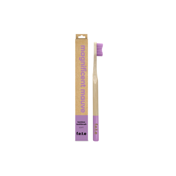 Magnificent Mauve Soft Bamboo Toothbrush By F.E.T.E (From Earth to Earth) Available on LocoSoco